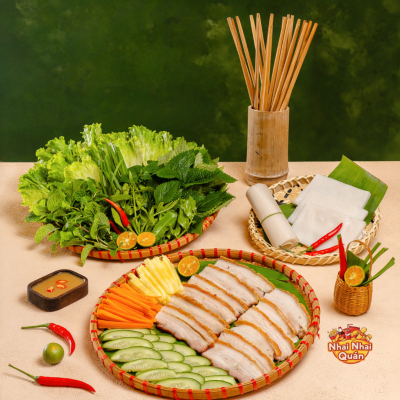 Cách làm bánh tráng cuốn thịt heo 