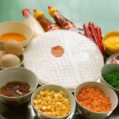 nguyên liệu làm bánh tráng nướng 