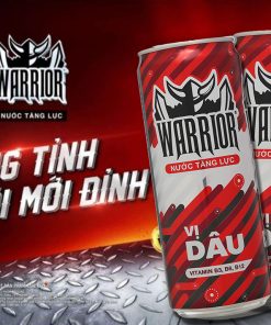 24 lon nước tăng lực Warrior hương dâu 325ml
