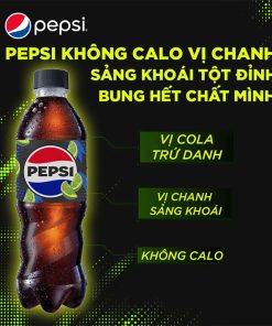 6 chai nước ngọt Pepsi không calo vị chanh 390ml
