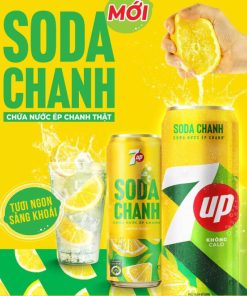 Thùng 24 lon nước ngọt soda chanh 7 Up 320ml
